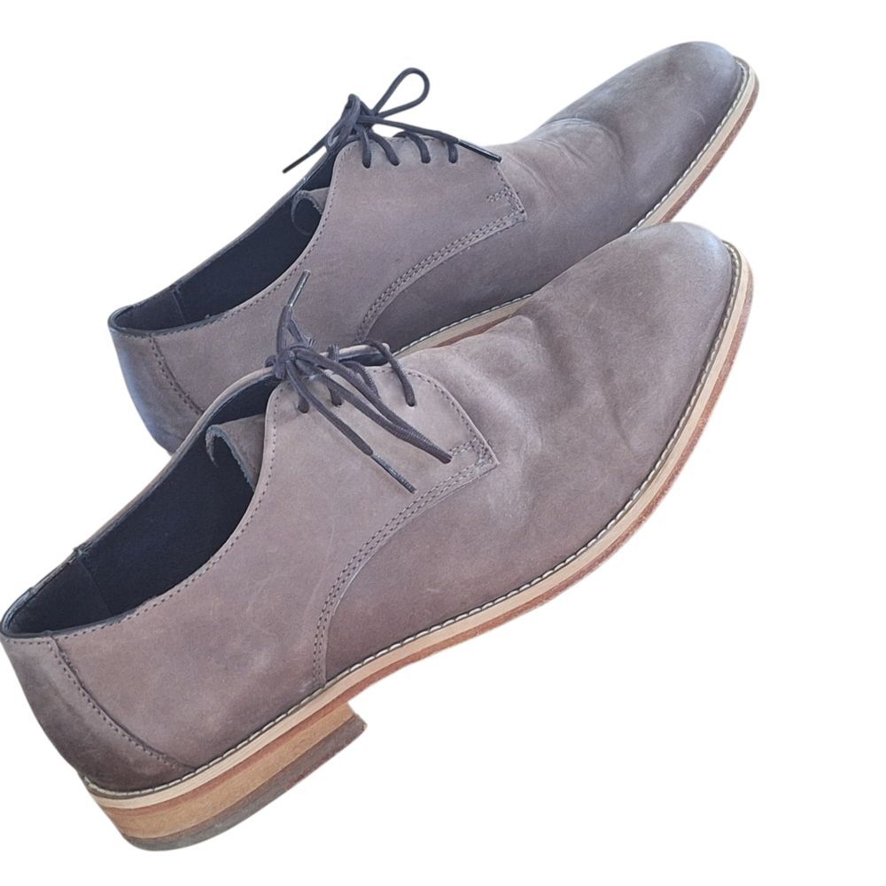 Fabio De Luca Derby Shoes Leather Nubuck Brown Vera Pelle Vero Cuoio Mens 9.5